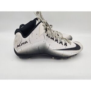 Men's Nike Alpha Pro 2, 3/4 TD Football Cleat 719927 100,‎ size 11 White/Black